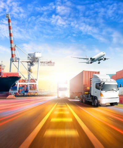 Logistics import export background and transport industry of Con